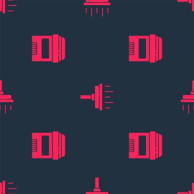 Terleme önleyici deodorant rulosunu ve duş başlığını kusursuz desene ayarlayın. Vektör.