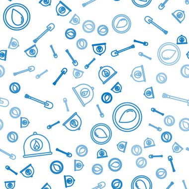 İtfaiyeci miğferi, su damlası ve yangın küreği düzgün bir şekilde yerleştirildi. Vektör.