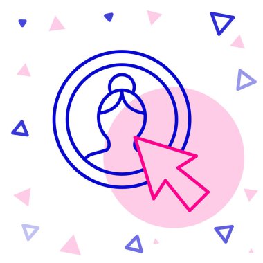 Satır Oluştur beyaz arkaplan üzerinde izole hesap ekran simgesi. Renkli taslak konsepti. Vektör İllüstrasyonu.