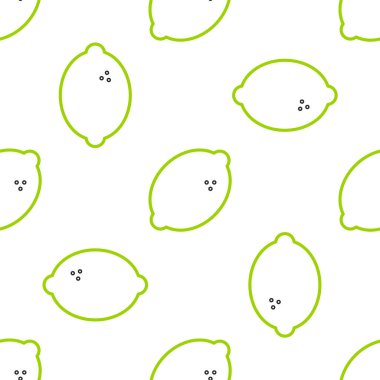 Limon sembollü çizgi kumarhanesi kumar makinesi beyaz arka planda izole edilmiş dikişsiz desen. Kumar oyunları. Vektör İllüstrasyonu.