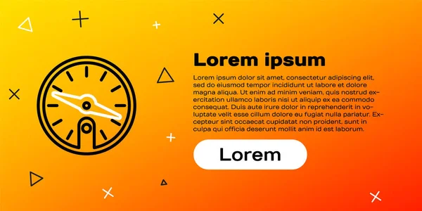Line Compass Symbol Isoliert Auf Gelbem Hintergrund Windrose Navigationssymbol Windrose — Stockvektor