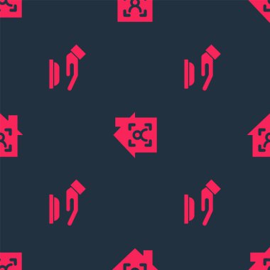 Avuç içi izi tanıma programını ve yüz tanıma sistemini kusursuz bir şekilde ayarlayın. Vektör.