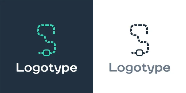 Logotype Worm Icoon Geïsoleerd Witte Achtergrond Visserij Tackle Logo Ontwerp — Stockvector