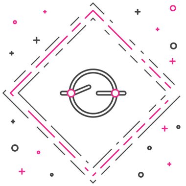 Hat Elektrik devre şeması simgesi beyaz arkaplanda izole edildi. Devre kartı. Renkli taslak konsepti. Vektör İllüstrasyonu.