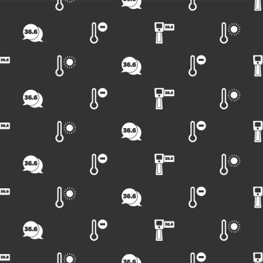 Dijital termometreyi, meteorolojiyi, tıbbı ve pürüzsüz kalıbı ayarla. Vektör.