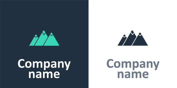 Εικονίδιο Των Βουνών Logotype Που Απομονώνεται Λευκό Φόντο Σύμβολο Της — Διανυσματικό Αρχείο