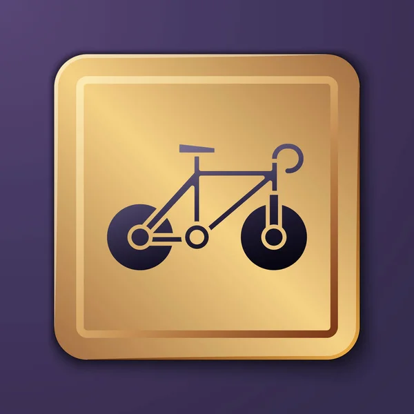 Purple Bicycle Icon Isolated Purple Background Bike Race Extreme Sport — Stock Vector