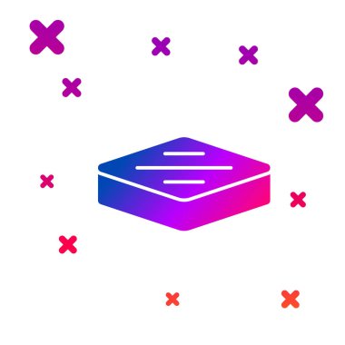 Mavi Biftek ikonu beyaz arka planda izole edilmiş. Soyut çember rastgele noktalar. Vektör.