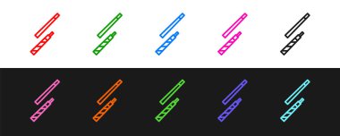 Siyah ve beyaz arkaplanda izole edilmiş çizgi bilardo ıstakası simgesi. Vektör.