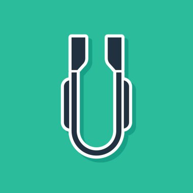 Et maşası simgesini siyah ve beyaz arkaplanda izole et. Barbekü maşası imzası. Barbekü ve ızgara aleti. Vektör.