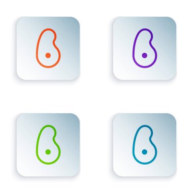 Yeşil ve siyah biftek ikonu bej arka planda pürüzsüz desen izole etti. Vektör.