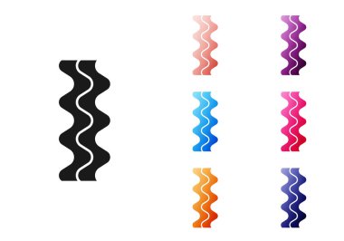 Kağıt kesiği domuz pastırması çizgisi simgesi gri arkaplanda izole edilmiş. Kağıt sanatı tarzı. Vektör.