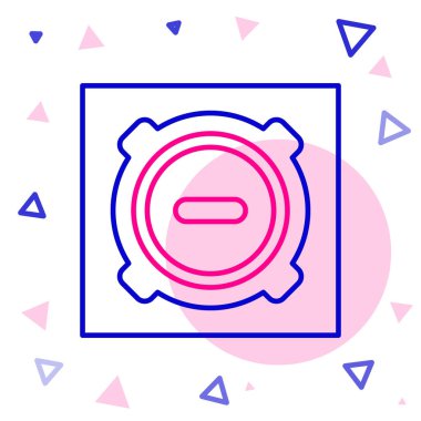 Lağım kapağı simgesi beyaz arkaplanda izole edildi. Renkli taslak konsepti. Vektör İllüstrasyonu.