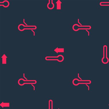 Meteoroloji termometresini ve kusursuz şablonu ayarla. Vektör.