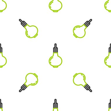 Line Onion simgesi beyaz arkaplanda izole edilmiş pürüzsüz desen. Vektör İllüstrasyonu.