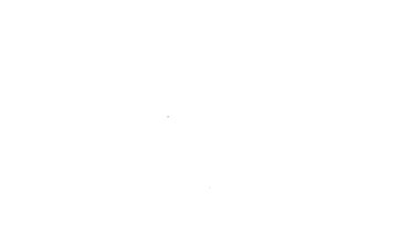 Siyah çizgi harita işaretleyicisi, beyaz arkaplanda izole edilmiş bowling topu simgesi. Spor malzemeleri. 4K Video hareketli grafik canlandırması