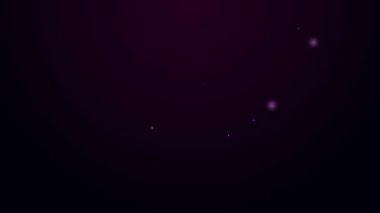 Parlayan neon hattı Gemini burç simgesi siyah arkaplanda izole edildi. Astrolojik yıldız falı koleksiyonu. 4K Video hareketli grafik canlandırması