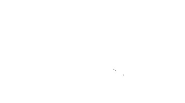 Beyaz arka planda izole edilmiş siyah çizgi timsah pençesi ayak izi ikonu. 4K Video hareketli grafik canlandırması