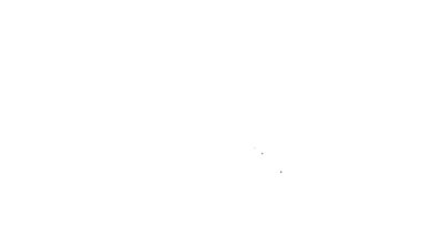 Siyah çizgi insan ayak izi ayakkabı ikonu beyaz arkaplanda izole edilmiş. Ayakkabı tabanı. 4K Video hareketli grafik canlandırması