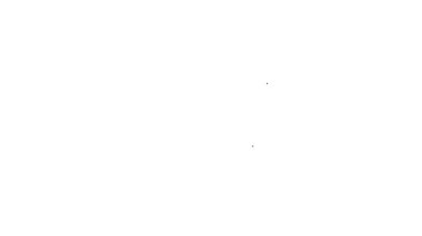 Siyah çizgili donut beyaz arka planda izole edilmiş tatlı jöleli ikon. 4K Video hareketli grafik canlandırması