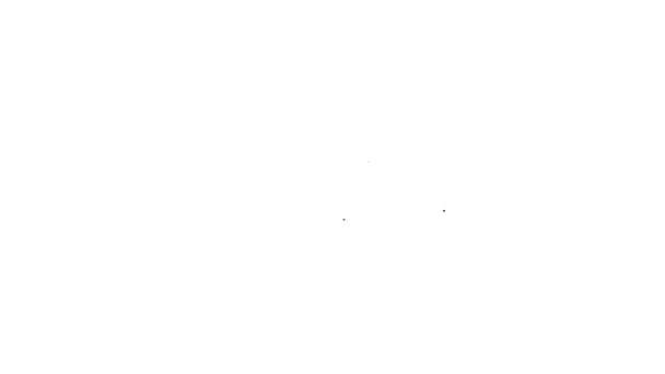 Černá čára Venuše symbol ikona izolované na bílém pozadí. Astrologie, numerologie, horoskop, astronomie. Grafická animace pohybu videa 4K — Stock video