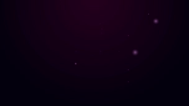 Gloeiende neon lijn Fles met toverdrank pictogram geïsoleerd op zwarte achtergrond. Flacon met toverdrank. 4K Video motion grafische animatie — Stockvideo