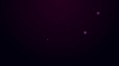 Parlayan neon hattı Maracas simgesi siyah arkaplanda izole edildi. Meksika müzik enstrümanı. 4K Video hareketli grafik canlandırması