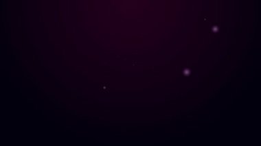 Siyah arkaplanda parlayan neon hattı Caduceus yılan tıbbi sembolü ikonu izole edildi. İlaç ve sağlık hizmetleri. Eczane, ilaç, eczane amblemi. 4K Video hareketli grafik canlandırması