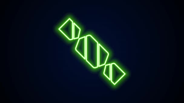 Glowing neon line Candy icon isolated on black background. 4K Video motion graphic animation — Stock Video
