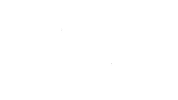 Linha preta Ícone da coluna antiga isolado no fundo branco. Animação gráfica em movimento de vídeo 4K — Vídeo de Stock