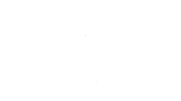 Linha preta Pulverizador pode bico cap ícone isolado no fundo branco. Animação gráfica em movimento de vídeo 4K — Vídeo de Stock