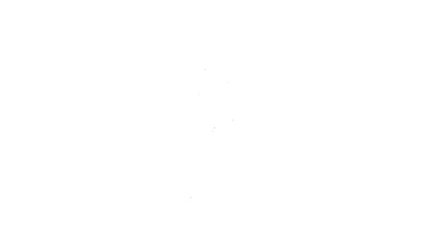 Línea negra Icono de rotulador aislado sobre fondo blanco. Animación gráfica de vídeo 4K — Vídeo de stock