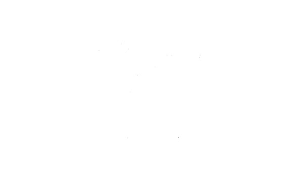Ikona černého značkovače pera izolovaná na bílém pozadí. Grafická animace pohybu videa 4K — Stock video