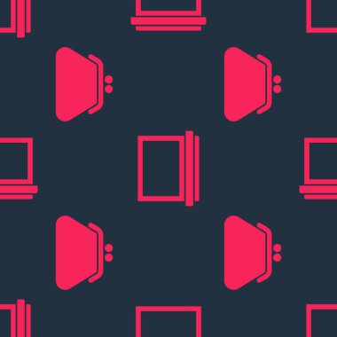 Debriyaj çantasını ve makyaj tozunu aynayla kusursuz desene ayarla. Vektör.