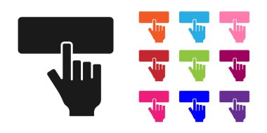 Siyah Bilgisayar klavye simgesi beyaz arkaplanda izole edildi. Bilgisayar bileşeni işareti. Simgeleri renklendirin. Vektör.