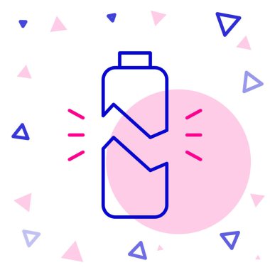 Kırık pil simgesi beyaz arkaplanda izole edildi. Renkli taslak konsepti. Vektör İllüstrasyonu.