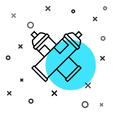 Beyaz arkaplanda siyah çizgi boyası ikonu izole edildi. Rastgele dinamik şekiller. Vektör.