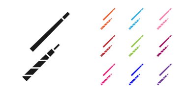 Siyah bilardo ikonu beyaz arkaplanda izole edildi. Simgeleri renklendirin. Vektör.