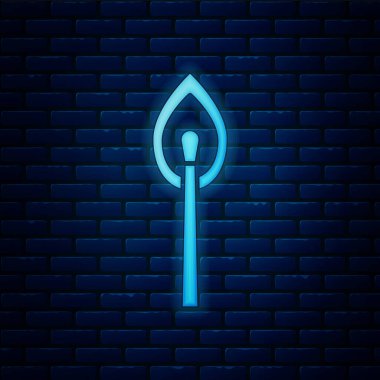 Kırmızı arkaplanda mavi yanık izi ve ateş ikonu izole edilmiş. Ateşle maç. Kibrit işareti. Vektör.