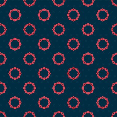 Kırmızı çizgili müzik aleti perküsyon tef, metal plaka ikonu, siyah arkaplanda izole edilmiş pürüzsüz desen. Vektör.