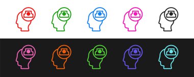 Çizgi Spreyi, siyah ve beyaz arkaplanda izole edilmiş başlık simgesini sıkabilir. Vektör.