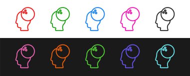 Bowling topu simgesi siyah beyaz arkaplanda izole edildi. Spor malzemeleri. Vektör.