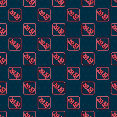 Kırmızı çizgi Martı patisi ayak izi simgesi siyah arkaplanda izole edilmiş. Vektör.