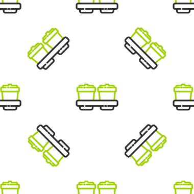 Çizgili kahve fincanı beyaz arka planda izole edilmiş bir iz bıraksın diye. Vektör İllüstrasyonu.