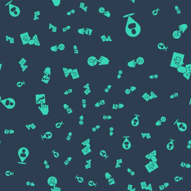 Kafa avcılığı, İşçi konumu, takım lideri ve El 'i kusursuz şekilde ayarlayın. Vektör.