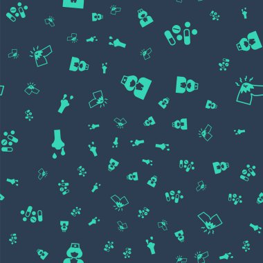 Hemşire, ilaç hapı ya da tablet, burun akıntısı ve eklem ağrısı, diz ağrısı. Vektör.