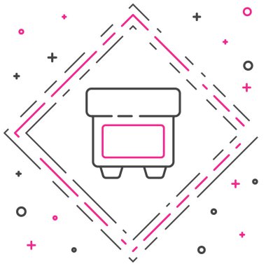 Elektrik koruma bileşeni simgesinin çizgi fünyesi beyaz arkaplanda izole edildi. Eriyen koruyucu fitil. Renkli taslak konsepti. Vektör İllüstrasyonu.