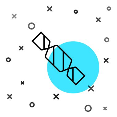 Siyah çizgi Candy simgesi beyaz arkaplanda izole edildi. Rastgele dinamik şekiller. Vektör.