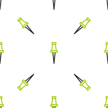 Line Push simgesi beyaz arkaplanda izole edilmiş pürüzsüz desen. Raptiye işareti. Vektör İllüstrasyonu.