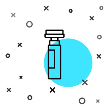 Beyaz arkaplanda siyah çizgi kalem simgesi izole edildi. Rastgele dinamik şekiller. Vektör.